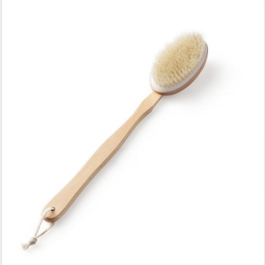 Wooden Natural Bristle Body Scrubber